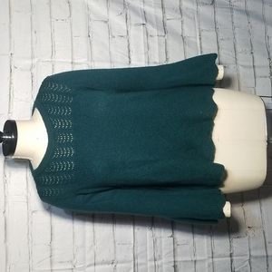 LC Lauren Conrad Flare Sleeve Sweater Size Large Dark Teal